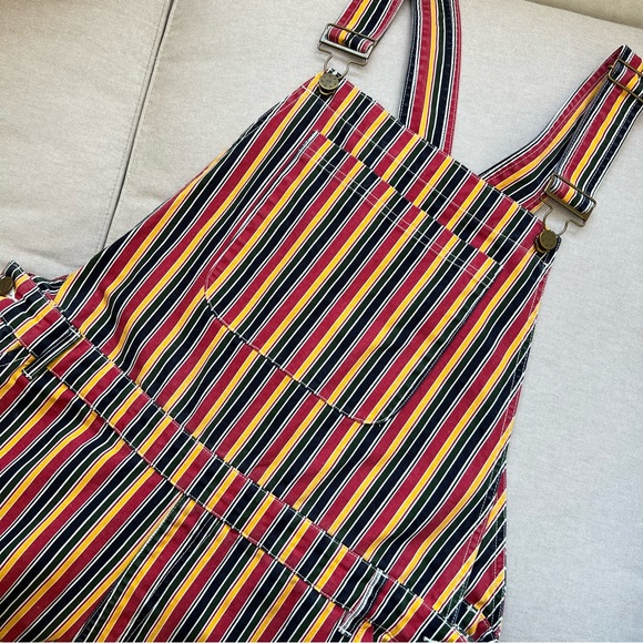 Lazy Oaf Fine Line Striped Straight Leg Dungarees - Picture 8 of 15